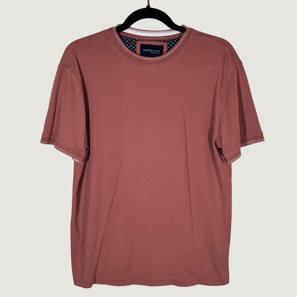 Jachs New York Men's Cotton Crew Neck T-Shirt Size L Terracotta